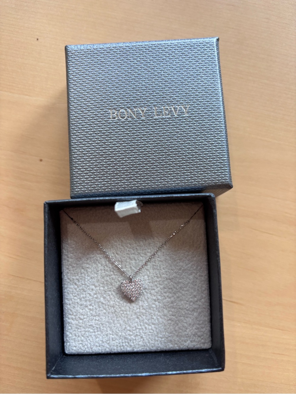 Bony Levy 18k White Gold Diamond Heart Pendant Necklace *New* - Picture 9 of 9